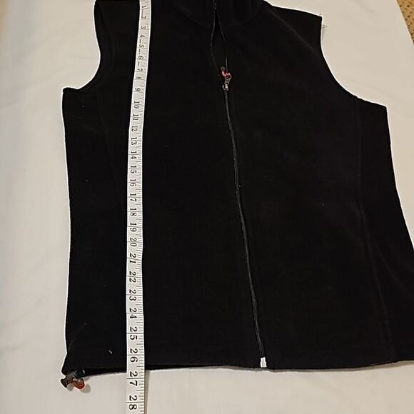 MENS Woolrich Vintage Black Sleeveless Mock Neck Fleece Cozy Zip Up Vest s - Picture 7 of 11